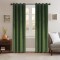 Set draperii din catifea cu inele crom, Premium, 200x260 cm, densitate 700 g/mp, Verde, 2 buc