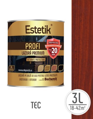 Lazura lemn Estetik Profi 3l tec &amp;ndash; protectie avansata UV foto