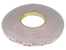 Bandă de Fixare Acrilică Gri 12mm x 33m