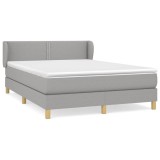 Cumpara ieftin Pat continental, gri deschis, 140x200 cm, material textil