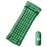 Saltea camping auto-gonflabilă, cu pernă, 1 persoană, verde