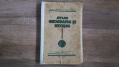 ATLAS GEOGRAFIC SI ISTORIC Ed. A II-a - C-tin Teodorescu 1930 foto