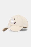 New Era șapcă de baseball din bumbac culoarea bej, cu imprimeu, 60595342