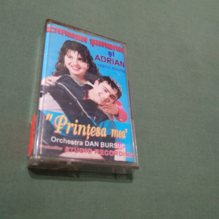 CASETA AUDIO MANELE -CARMEN SERBAN/ADRIAN COPILUL MINUNE -PRINTESA MEA RARA!! ORIGINALA