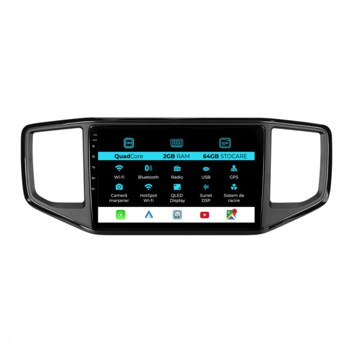 Navigatie Dedicata Volkswagen Amarok (2016-2022), 9Inch, 2Gb Ram, 64Gb Stocare, Carplay