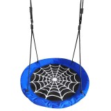Leagan tip cuib Spider, 100cm, inaltime reglabila, 150 kg, Albastru Negru Household NewTrend