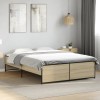 VidaXL Cadru de pat, stejar sonoma, 120x190cm, lemn prelucrat și metal 3279908