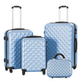 Set valiza de calatorie cu geanta cosmetica, in mai multe culori-albastru otel