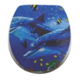 Cumpara ieftin Capac pentru WC cu burete, Delfini, KY5019, 400 x 360 mm