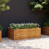 vidaXL Strat &icirc;nălțat de grădină, 100x50x36 cm, oțel corten