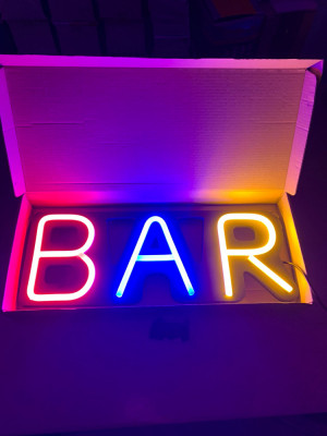 Reclama luminoasa neon LED BAR - ideala pentru spatii comerciale foto