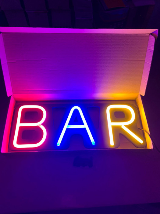 Reclama luminoasa neon LED BAR - ideala pentru spatii comerciale