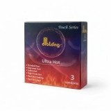 Prezervative subțiri DIBLONG Ultra Hot, cu efect de &icirc;ncălzire, lubrifiate, din latex, 52 &plusmn; 2 mm, 3 buc