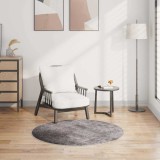 vidaXL Covor lavabil, gri, &phi;120 cm , antiderapant