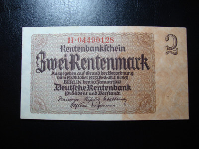 GERMANIA 2 RETENMARK 1937 UNC foto