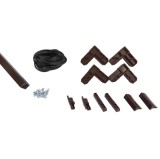 Kit rama plasa insecte / tantari, pentru ferestre, aluminiu, maro, 1 x 1 m