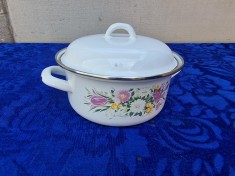 Home Decor | cratita, oala emailata, diametru 20 cm
