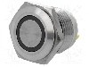 Intrerupator anti-vandalism, OFF-(ON), &Oslash;16mm, ONPOW, GQ16F-10E/J/Y/24V/S