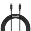 CABLU alimentare si date Baseus Superior, Fast Charging Data Cable pt. smartphone, USB Type-C la USB Type-C 100W, 2m, negru &quot;CATYS-C01&quot; (timbru verde