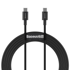 CABLU alimentare si date Baseus Superior, Fast Charging Data Cable pt. smartphone, USB Type-C la USB Type-C 100W, 2m, negru &quot;CATYS-C01&quot; (timbru verde