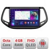 Navigatie Jeep Compass 2017 B-739 Android Ecran QLED octa core 4+64 carplay android auto KIT-732+EDT-E310V3 CarStore Technology