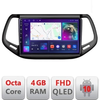 Navigatie Jeep Compass 2017 B-739 Android Ecran QLED octa core 4+64 carplay android auto KIT-732+EDT-E310V3 CarStore Technology foto