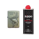 Bricheta Tip Zippo, 3D Relief, Metalica, Peste si Lichid Zippo 125 ml P3