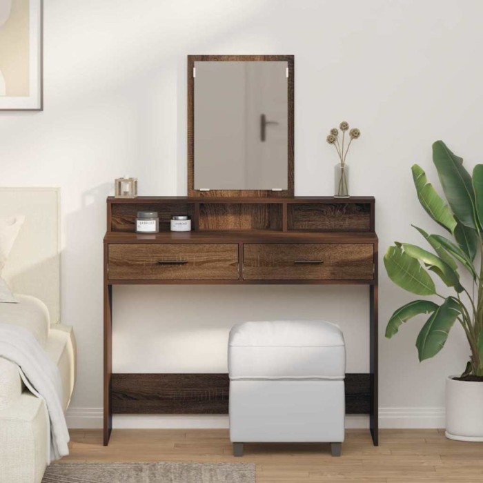 Masă de toaletă Stejar brun 100 x 41 x 140 cm Lemn compozit