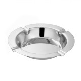 Scrumieră Metalică, Rotundă, Diametru 12cm, Argintiu, Oem