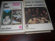 MIGUEL DE CERVANTES - MUNCILE LUI PERSILES SI ALE SIGISMUNDEI,1980 si Nuvele exemplare,1981- 2 carti