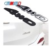 Emblema Auto Metalica 4WD, Logo Adeziv, Argintiu/Negru, 11cm, Universal Off-Road