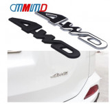 Emblema metalica sigla auto 4WD logo cu adeziv inclus for weel drive, Universal