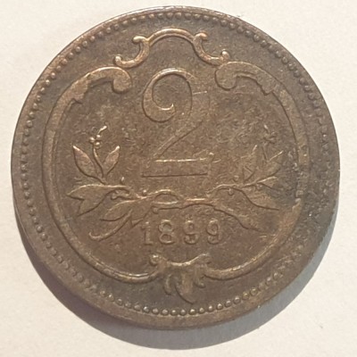 Austria 2 heller 1899 foto