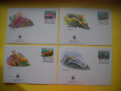 HOPCT PLIC FDC S NR 259 SET 4 FDC FAUNA-ANIMALE MARINE NIUE 1999 foto