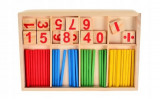 Set educativ &bdquo;Invata sa numeri si sa calculezi cu ajutorul betisoarelor colorate&rdquo;, Malplay