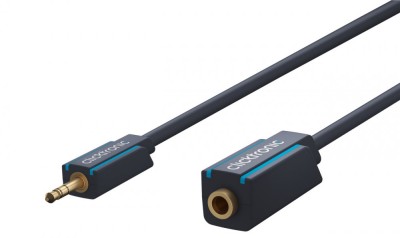 Cablu prelungitor audio Profesional Jack 3.5 mm 5m mama-tata stereo OFC cupru dublu ecaranat fara oxigen Clicktronic 70489 foto