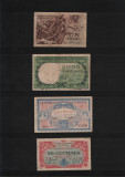 Rar! Set Franta 4 bancnote locale din primul razboi modial 2 x 0.5 2 x 1 franc, Europa