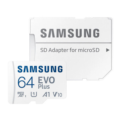 MicroSDHC UHS-1 CARD +adaptor SD 64GB 130MB/s EVO PLUS SAMSUNG MB-MC64KA/EU foto