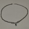 Colier -Lantisor inox placat cu aur alb 18k si pandantiv 15 -1560