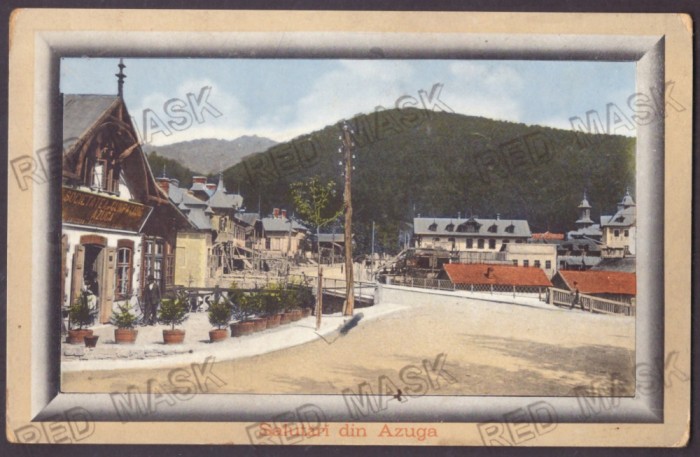 463 - AZUGA, Prahova, RAMA, Romania - old postcard - used - 1914
