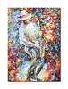 Tablou pictat manual, Saxofonistul, stilizat, 70x50cm pictura ulei in cutit, efect 3D, gata de agatat pe perete