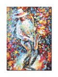 Cumpara ieftin Tablou pictat manual, Saxofonistul, stilizat, 70x50cm pictura ulei in cutit, efect 3D, gata de agatat pe perete