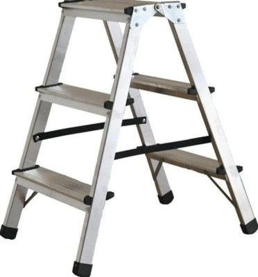 Scara aluminiu dubla 3+3 trepte, 58cm, 150kg, ROTOR KMH1203 foto