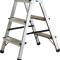 Scara aluminiu dubla 3+3 trepte, 58cm, 150kg, ROTOR KMH1203