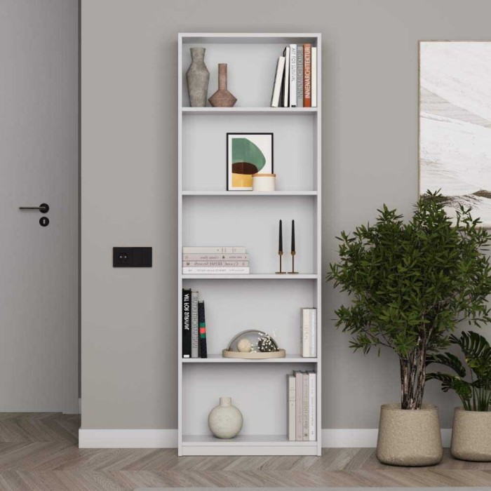 Biblioteca Adore Nurdan, 5 rafturi, 58 x 170 x 23 cm