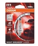 Bec 12V H1 55 W, Night Breaker Laser NextGen +150% Blister, 1 Buc, Osram