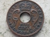 Moneda 5 Cents East Africa 1955, Africa de Est, Numismatica