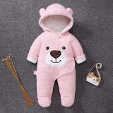 Combinezon roz plusat - Teddy (Marime Disponibila: 9-12 luni (Marimea 20, Superbaby