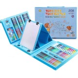Set pentru pictura 208 piese cu geanta inclusa, Ikonka, Albastru