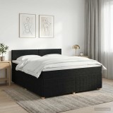 Cumpara ieftin Pat boxspring cu saltea Negru 160 x 200 cm Tesatura